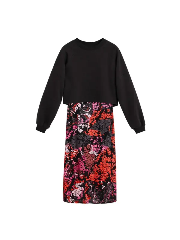 Desigual Desigual Obleka  rdeča / črna