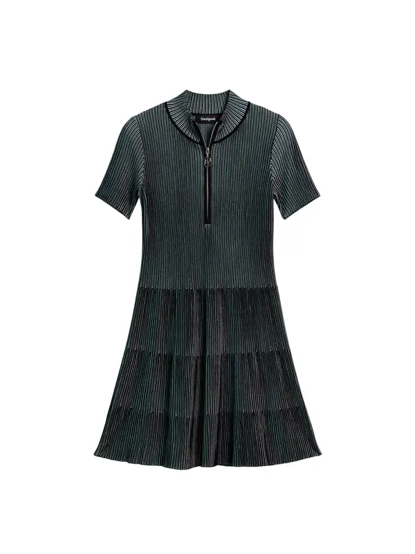Desigual Desigual Obleka  siva / zelena