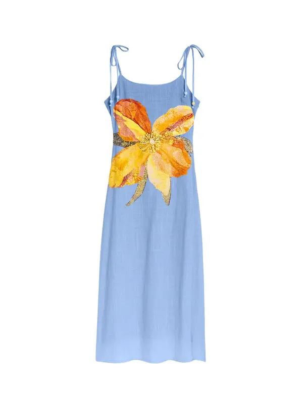 Desigual Desigual Obleka  svetlo modra / rumena / oranžna