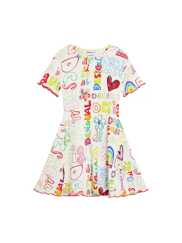 Desigual Desigual Obleka  svetlo modra / travnato zelena / rdeča / bela
