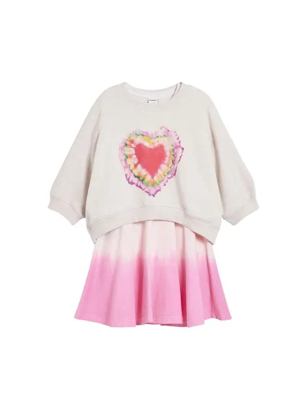 Desigual Desigual Obleka  svetlo rumena / lila / staro roza / ognjeno rdeča / naravno bela