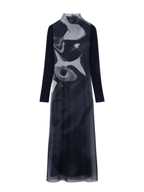 Desigual Desigual Obleka  svetlo siva / temno siva / črna