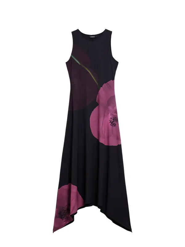 Desigual Desigual Obleka  temno roza / črna