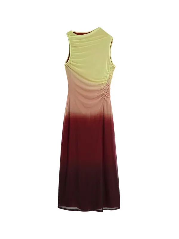 Desigual Desigual Obleka  zelena / rdeča