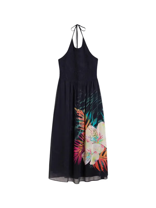Desigual Desigual Obleka  zelena / roza / črna / bela
