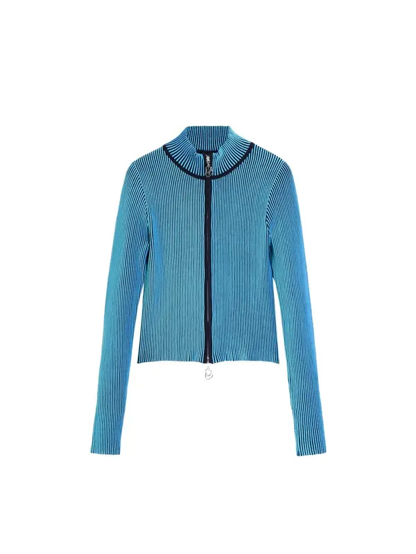 Desigual Desigual Pletena jopa  azur / črna