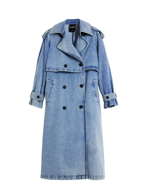 Desigual Desigual Prehoden plašč  moder denim