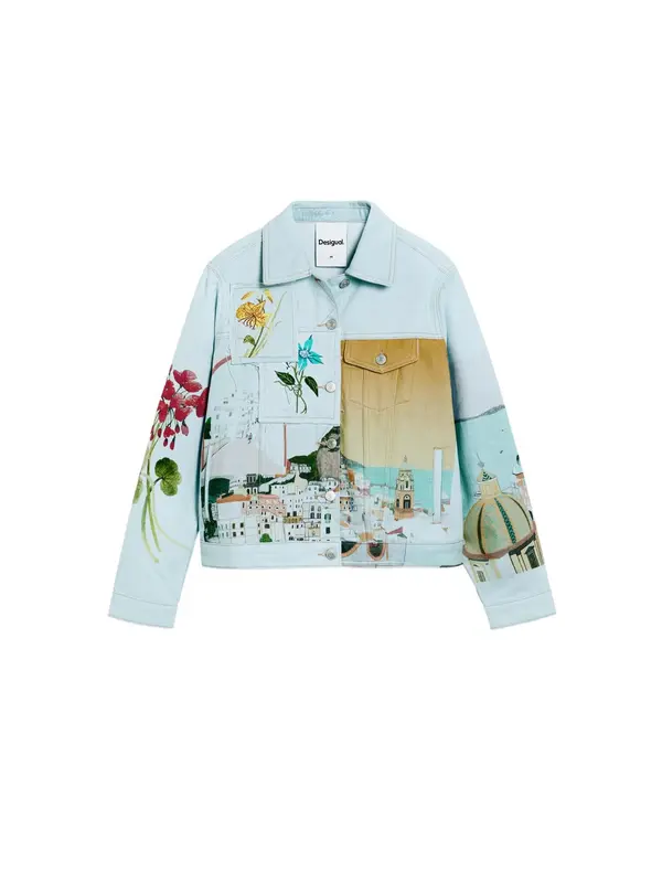 Desigual Desigual Prehodna jakna 'Amalfi'  svetlo modra / mešane barve