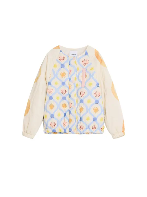 Desigual Desigual Prehodna jakna  bež / modra / oranžna