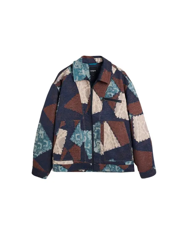 Desigual Desigual Prehodna jakna  bež / turkizna / temno modra / rjava