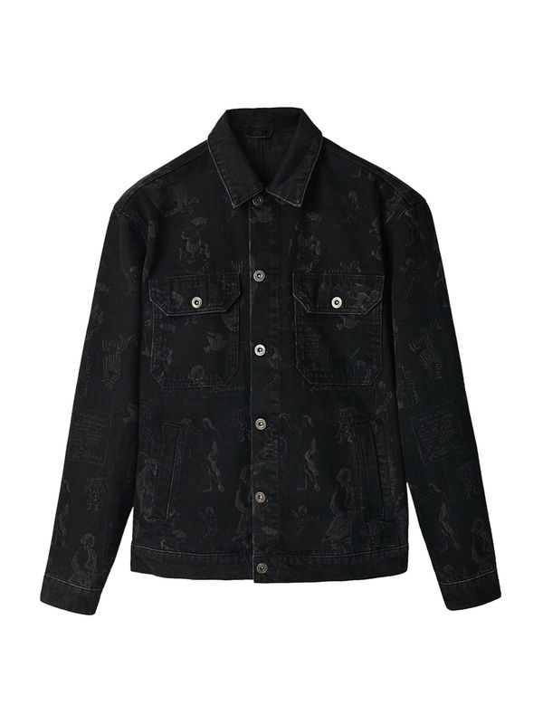 Desigual Desigual Prehodna jakna 'Denis'  temno siva / črna / srebrna