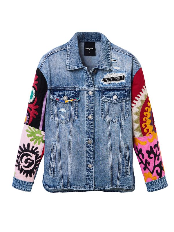 Desigual Desigual Prehodna jakna 'Makina'  moder denim / mešane barve