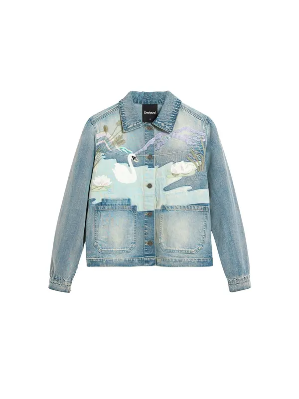 Desigual Desigual Prehodna jakna  moder denim / mešane barve