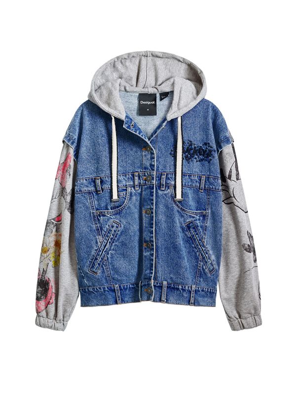 Desigual Desigual Prehodna jakna  moder denim / siva / mešane barve