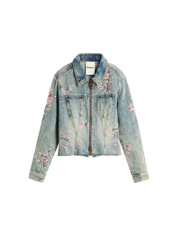 Desigual Desigual Prehodna jakna  svetlo modra