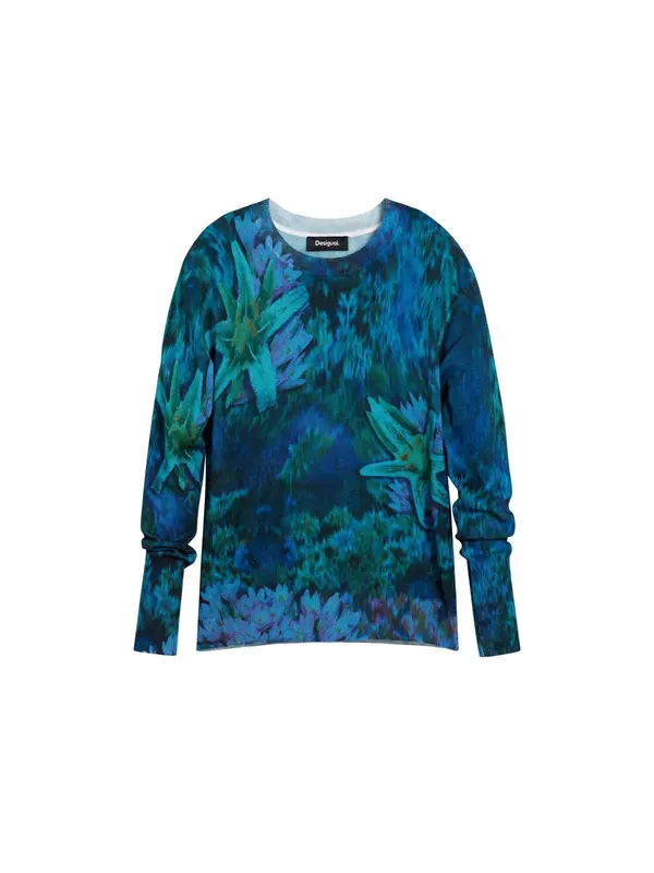 Desigual Desigual Pulover  azur / temno modra / zelena / oliva