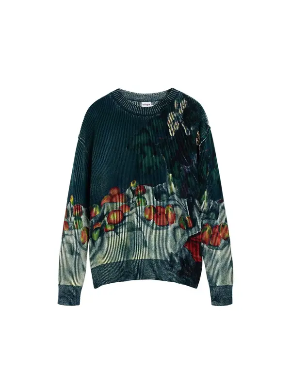 Desigual Desigual Pulover  cijansko modra / golobje modra / petrol / mandarina