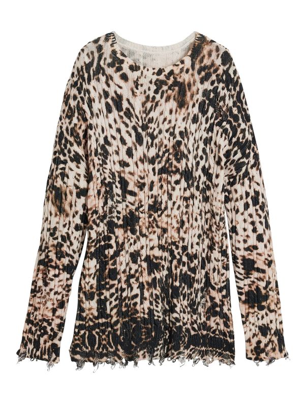 Desigual Desigual Pulover  kremna / karamel / črna