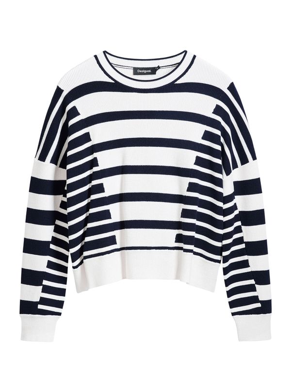 Desigual Desigual Pulover  marine / bela