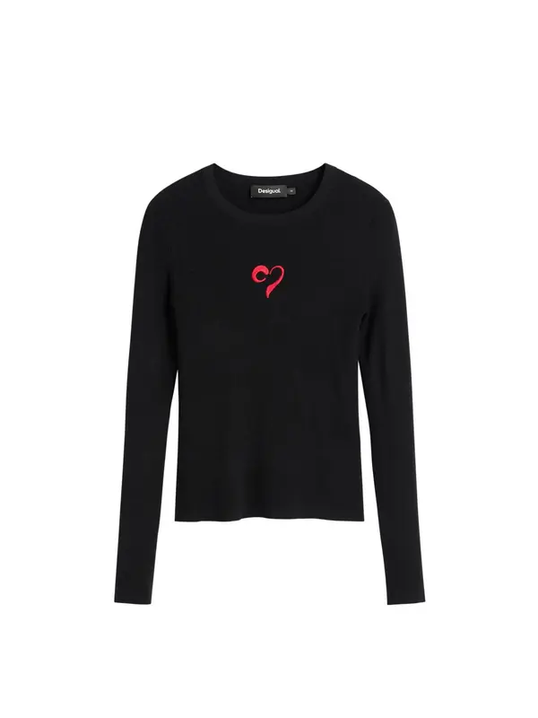 Desigual Desigual Pulover  rdeča / črna