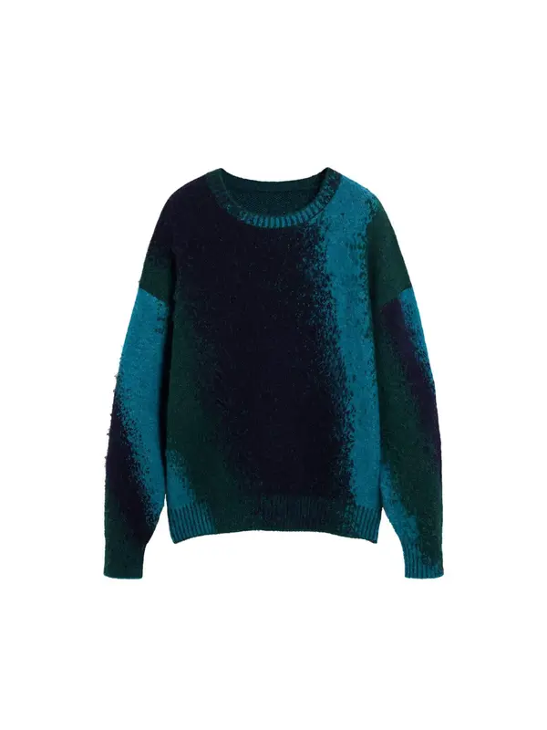Desigual Desigual Pulover  temno modra / petrol / temno zelena