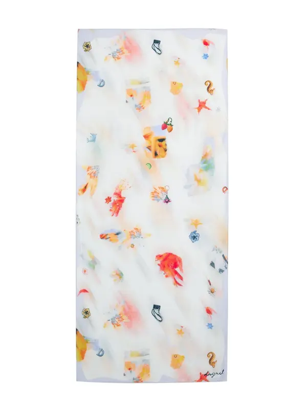 Desigual Desigual Šal  modra / konjak / rdeča / bela