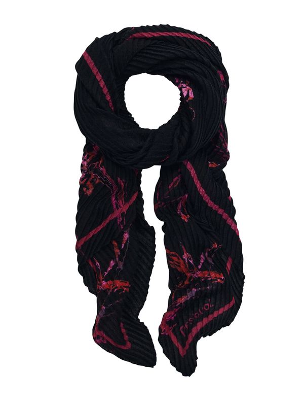 Desigual Desigual Šal  orhideja / jagoda / črna