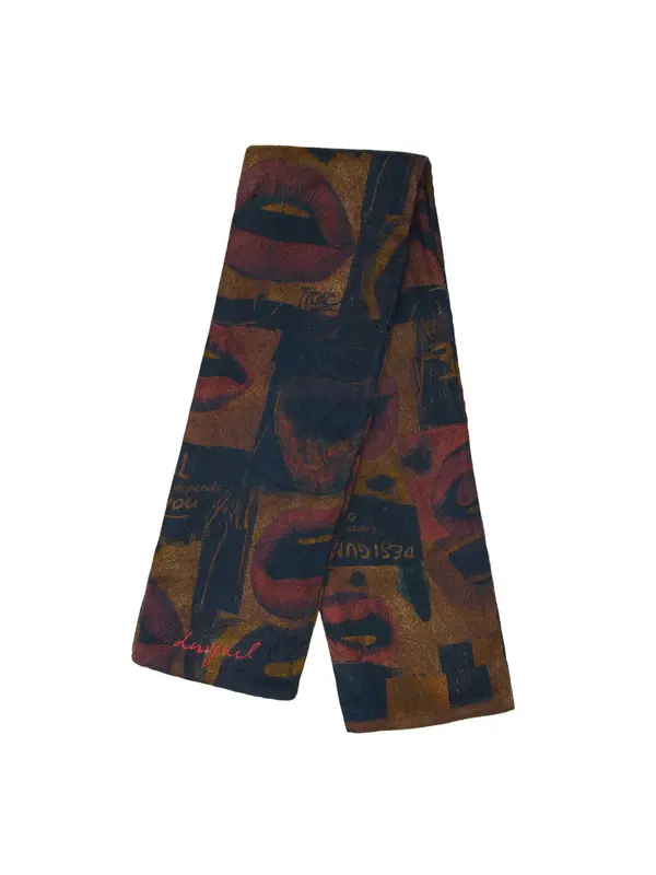 Desigual Desigual Šal  rjava / temno rdeča / črna