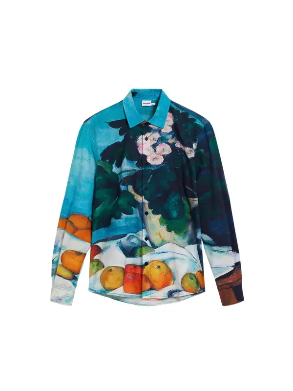 Desigual Desigual Srajca  azur / cijansko modra / jelka / mandarina