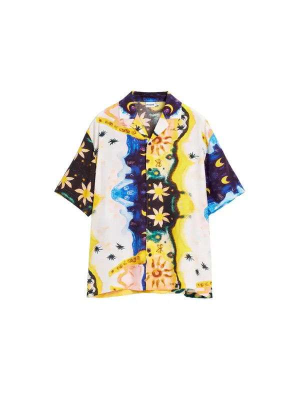 Desigual Desigual Srajca 'Cosmos'  nočno modra / limona / bela