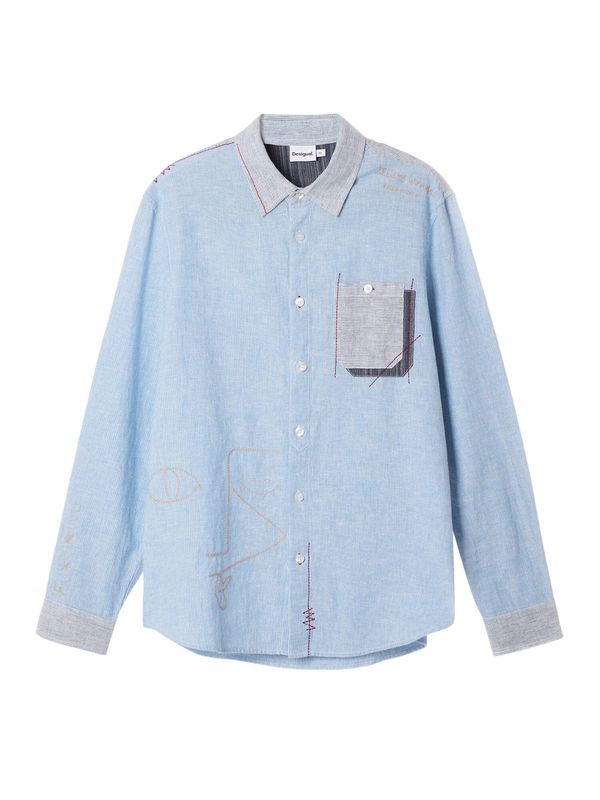 Desigual Desigual Srajca  modra / svetlo modra / siva / temno siva