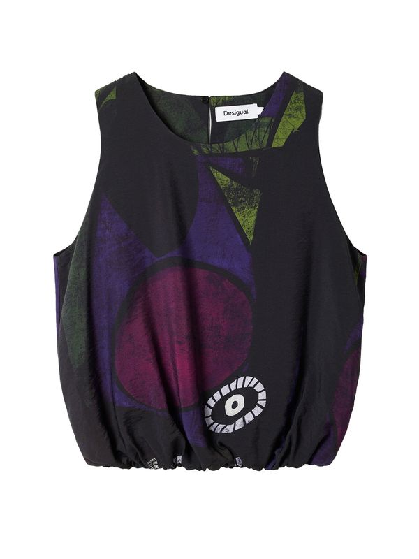 Desigual Desigual Top  limeta / sliva / rdeče vijolična / črna / bela