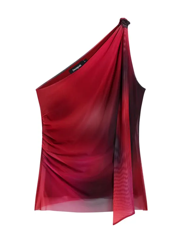 Desigual Desigual Top  rdeča / črna