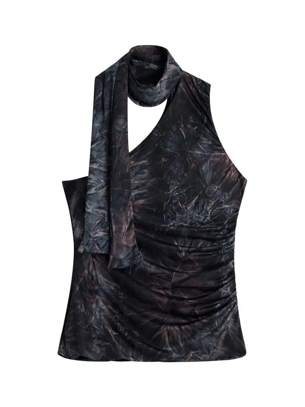 Desigual Desigual Top  rjava / lila / črna / srebrna