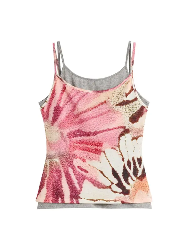 Desigual Desigual Top  rjava / roza / rdeča / bela