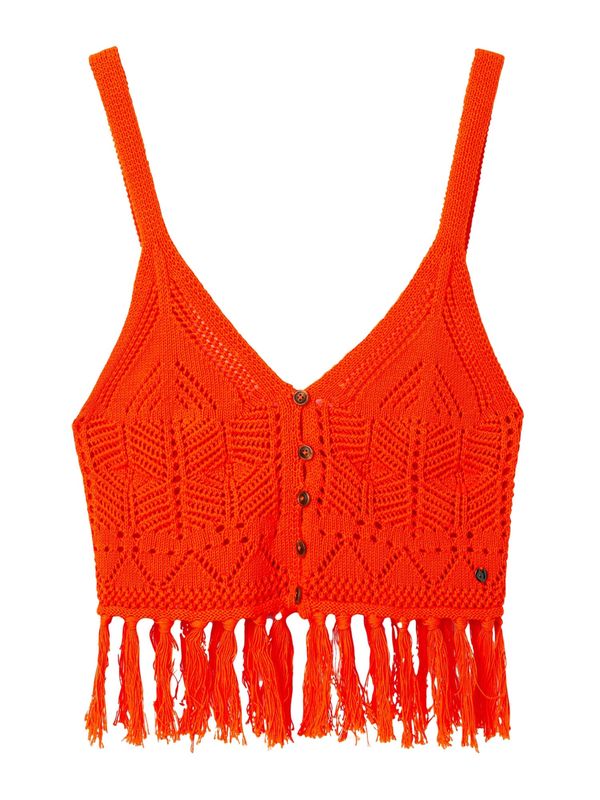 Desigual Desigual Top z naramnicami 'LORO'  temno oranžna