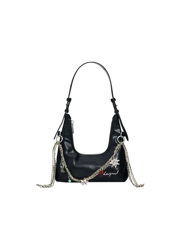 Desigual Desigual Torba za čez ramo  črna / srebrna