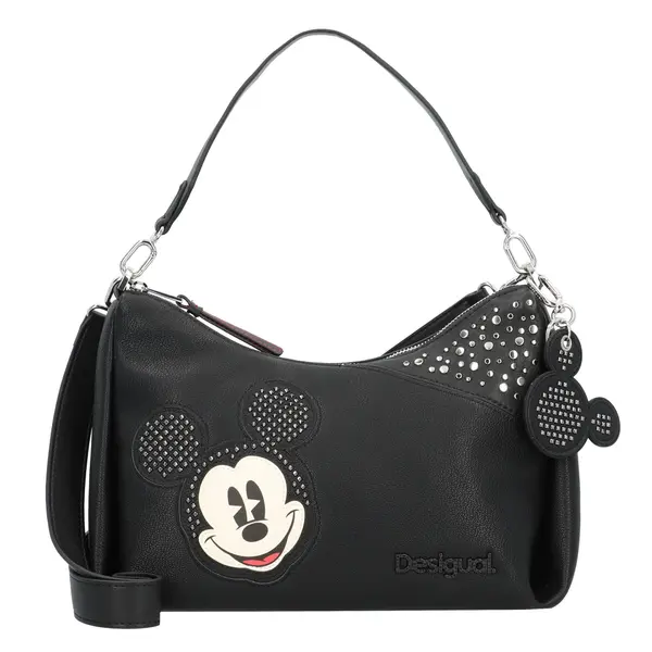 Desigual Desigual Torba za čez ramo 'Mickey Studstyle'  črna / srebrna / bela