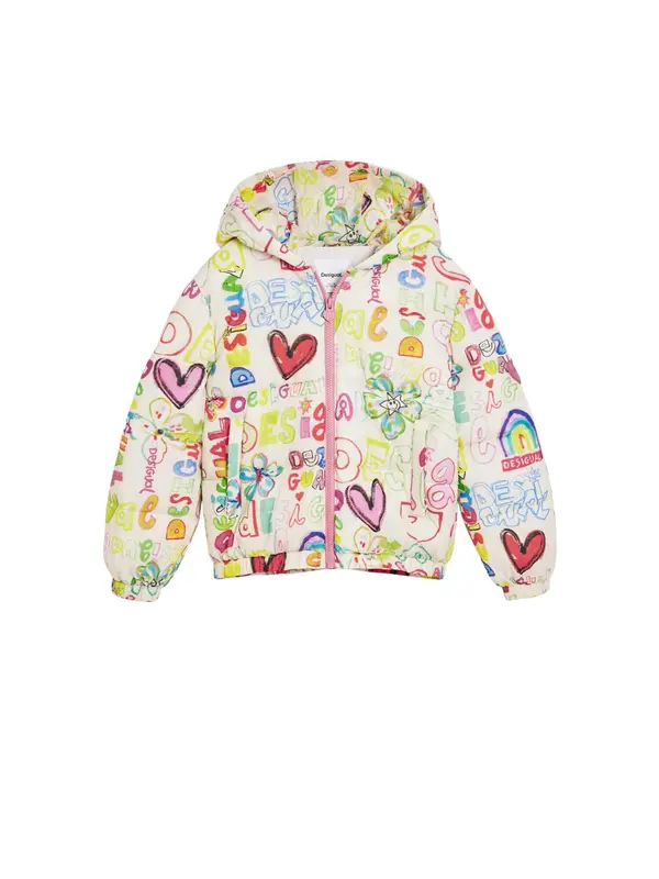 Desigual Desigual Zimska jakna  svetlo rumena / oranžna / roza / rdeča / naravno bela