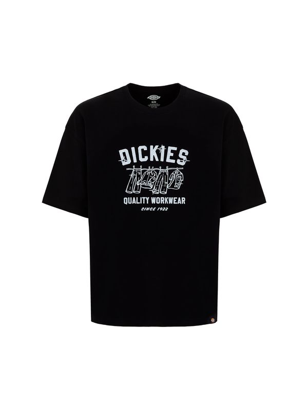 DICKIES DICKIES Majica 'Laundry'  svetlo siva / črna