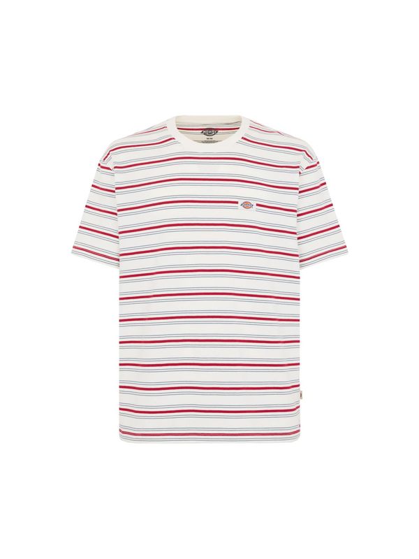 DICKIES DICKIES Majica 'Lewistown'  siva / rdeča / off-bela