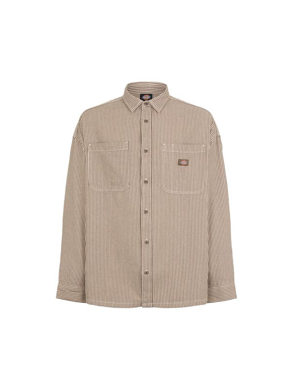 DICKIES DICKIES Srajca 'HICKORY'  rjava / bela