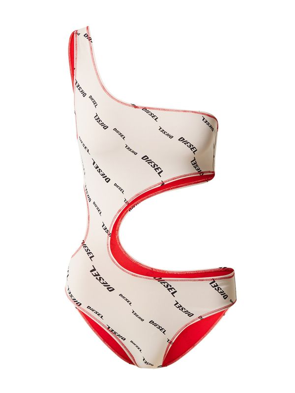 DIESEL DIESEL Enodelne kopalke 'ROWANDA'  pastelno roza / ognjeno rdeča / črna