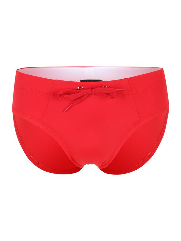 DIESEL DIESEL Kratke kopalne hlače 'BMBR-ALFIE'  rdeča / bela