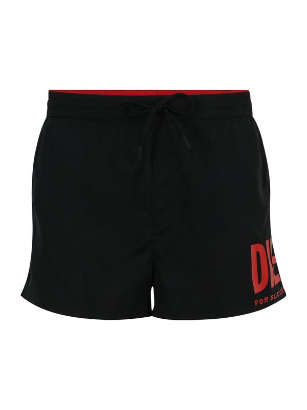 DIESEL DIESEL Kratke kopalne hlače 'MIKE'  rdeča / črna