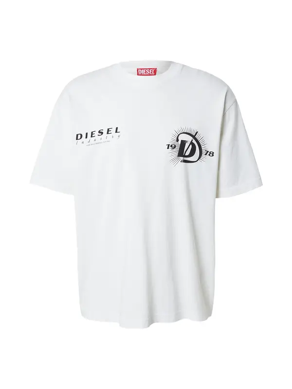 DIESEL DIESEL Majica 'BOGGY-V6'  črna / off-bela