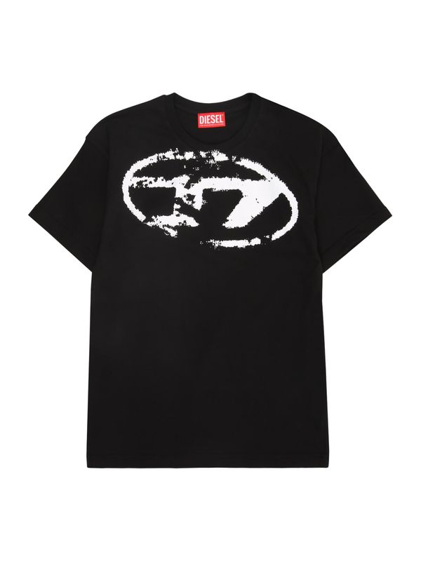 DIESEL DIESEL Majica  črna / bela