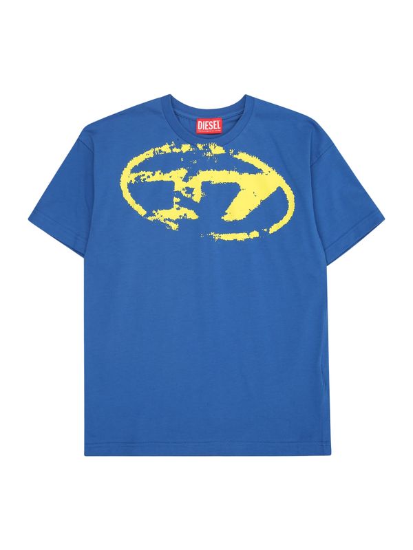 DIESEL DIESEL Majica  kraljevo modra / limonino-rumena