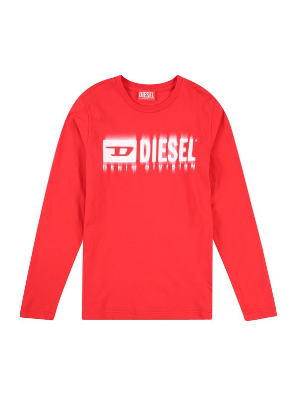 DIESEL DIESEL Majica 'TDIEGORL6LS'  rdeča / bela