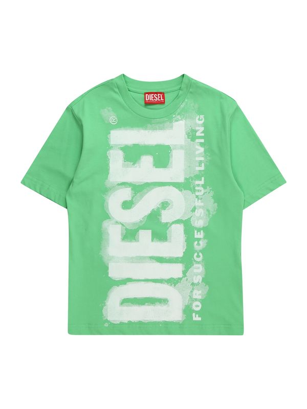 DIESEL DIESEL Majica 'TJUSTE16'  zelena / bela